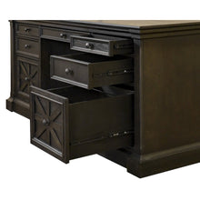 Kingston Wood Double Pedestal Executive Desk, Fully Assembled