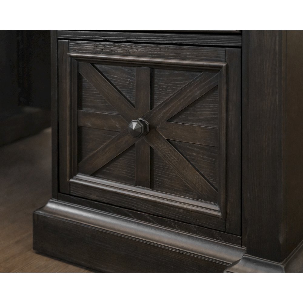 Kingston Wood Double Pedestal Executive Desk, Fully Assembled