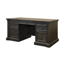 Kingston Wood Double Pedestal Executive Desk, Fully Assembled