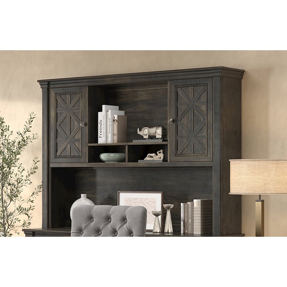 Kingston Wood Hutch With Doors, Fully Assembled