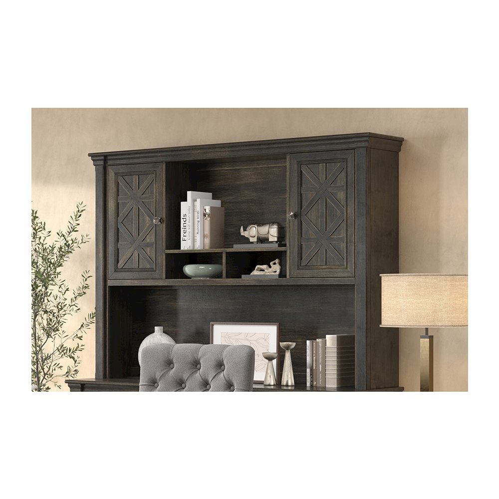 Kingston Wood Hutch With Doors, Fully Assembled