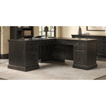Kingston Wood L-Desk & Return, Writing Table & Return