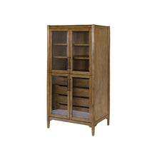Lachlan Modern Wood Display Cabinet, Fully Assembled, Brown