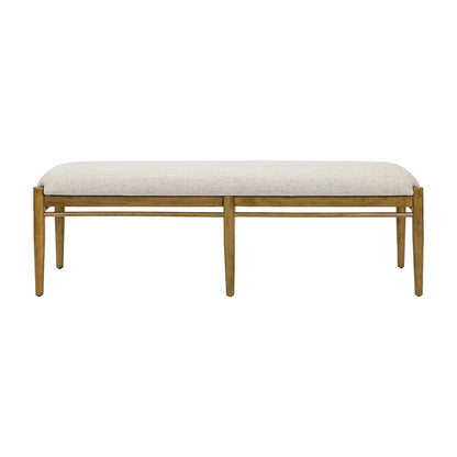 Lachlan Modern Wood Dining Table Bench, Fully Assembled, Brown