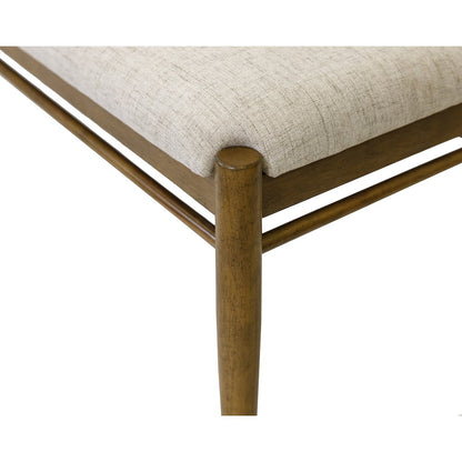 Lachlan Modern Wood Dining Table Bench, Fully Assembled, Brown