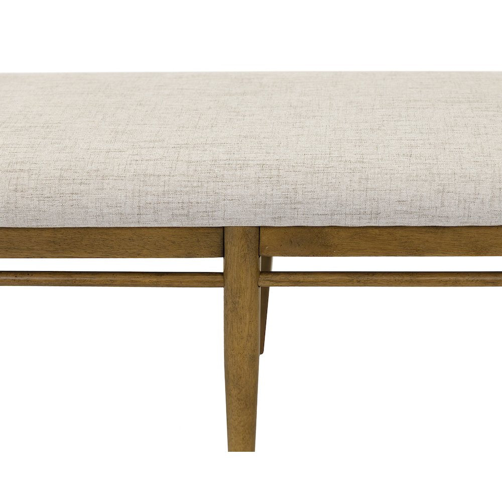 Lachlan Modern Wood Dining Table Bench, Fully Assembled, Brown