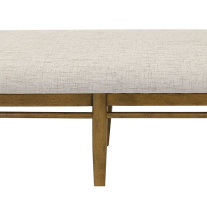 Lachlan Modern Wood Dining Table Bench, Fully Assembled, Brown