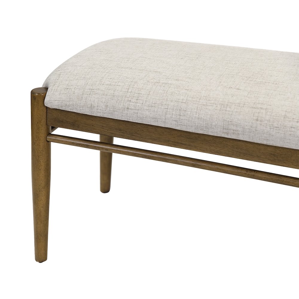 Lachlan Modern Wood Dining Table Bench, Fully Assembled, Brown