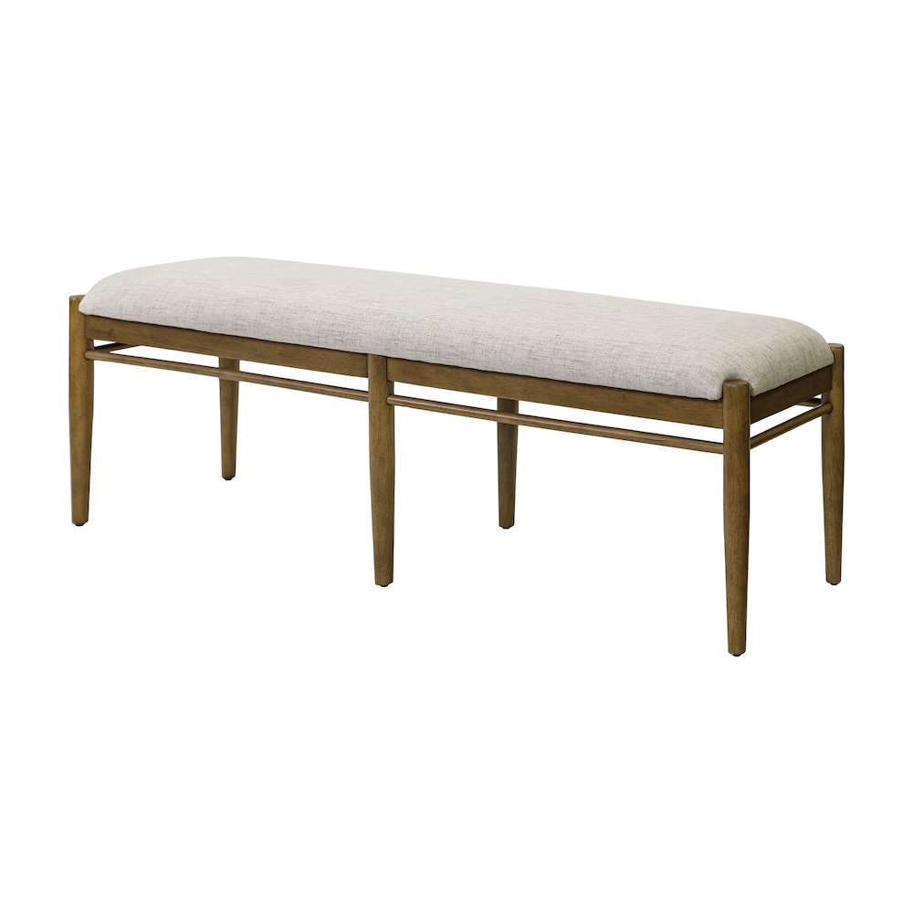 Lachlan Modern Wood Dining Table Bench, Fully Assembled, Brown