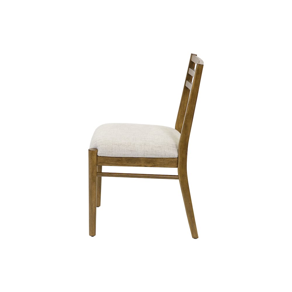 Lachlan Two Wood Modern Slat Back Chairs, Brown