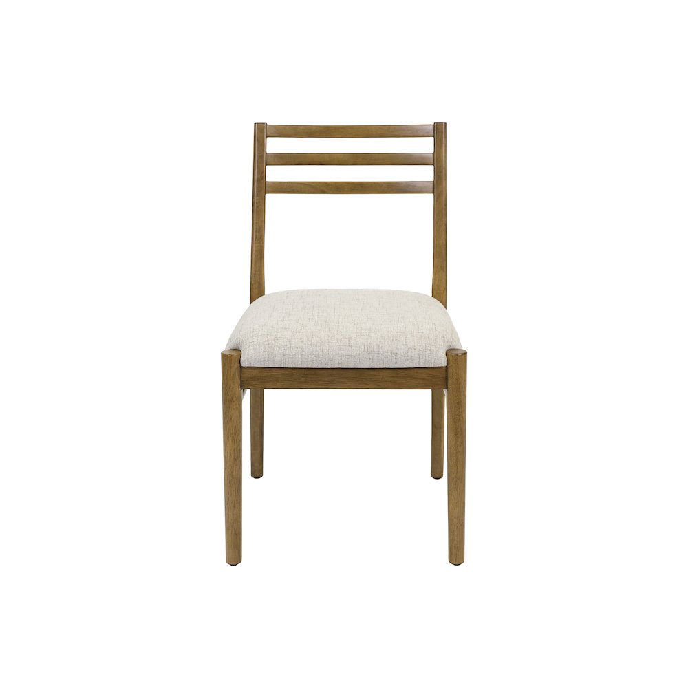 Lachlan Two Wood Modern Slat Back Chairs, Brown