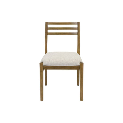 Lachlan Two Wood Modern Slat Back Chairs, Brown