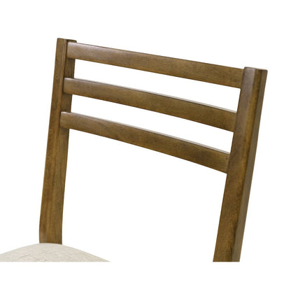 Lachlan Two Wood Modern Slat Back Chairs, Brown