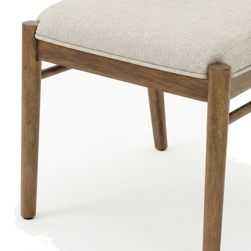 Mid-Century Modern Wood Dining Chairs, Set of 2 with Slat Back, Brown
