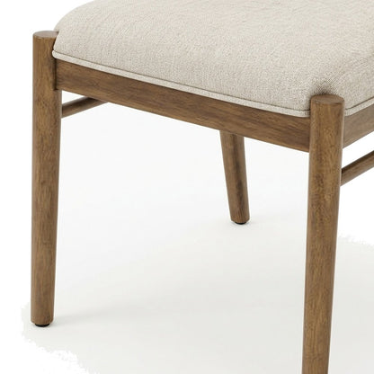 Mid-Century Modern Wood Dining Chairs, Set of 2 with Slat Back, Brown