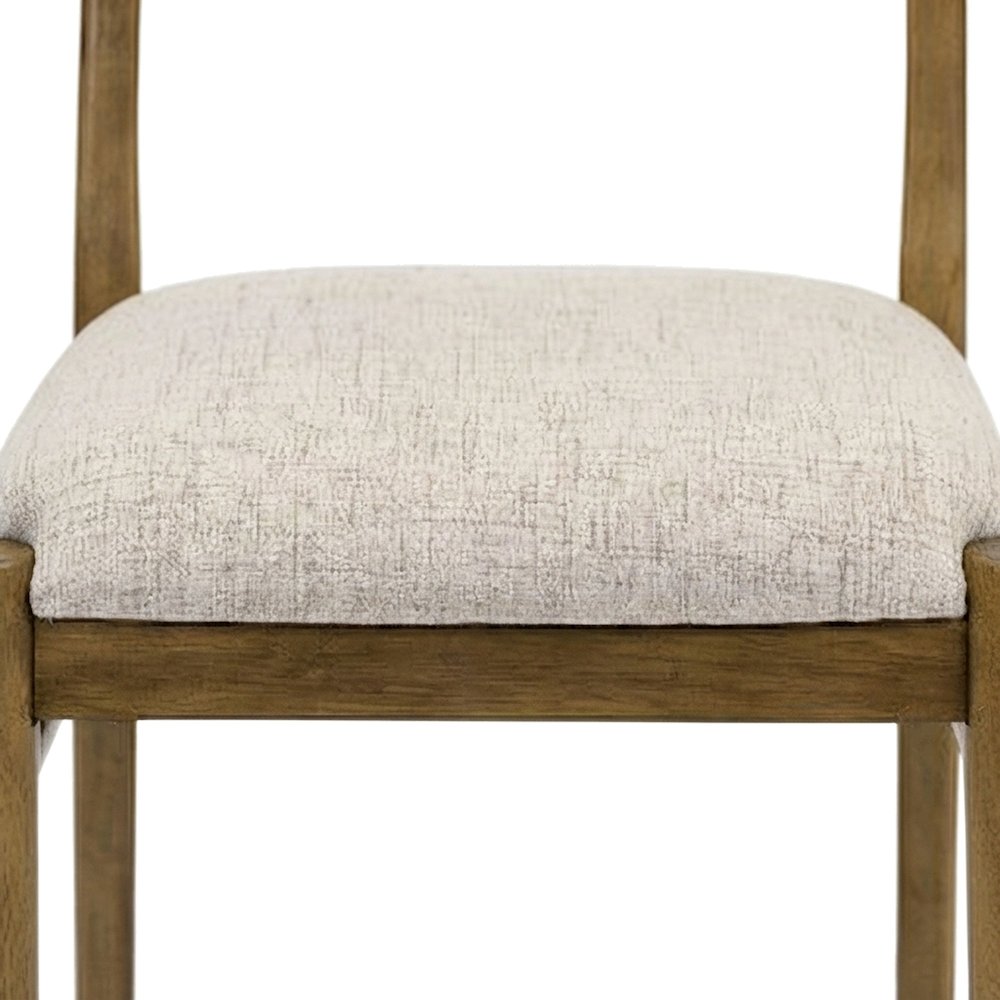 Mid-Century Modern Wood Dining Chairs, Set of 2 with Slat Back, Brown