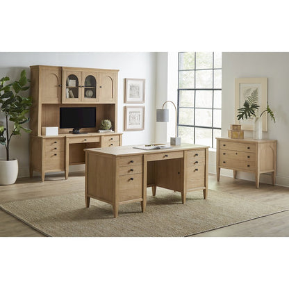 Laurel Wood Hutch With Doors, Fully Assembled
