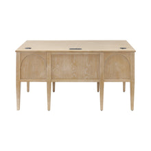 Laurel Wood Half Pedestal Desk, Wood Office Desk