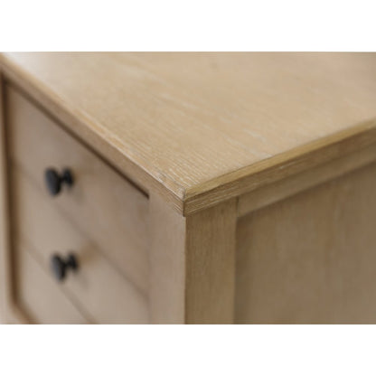Laurel Wood Half Pedestal Desk, Wood Office Desk