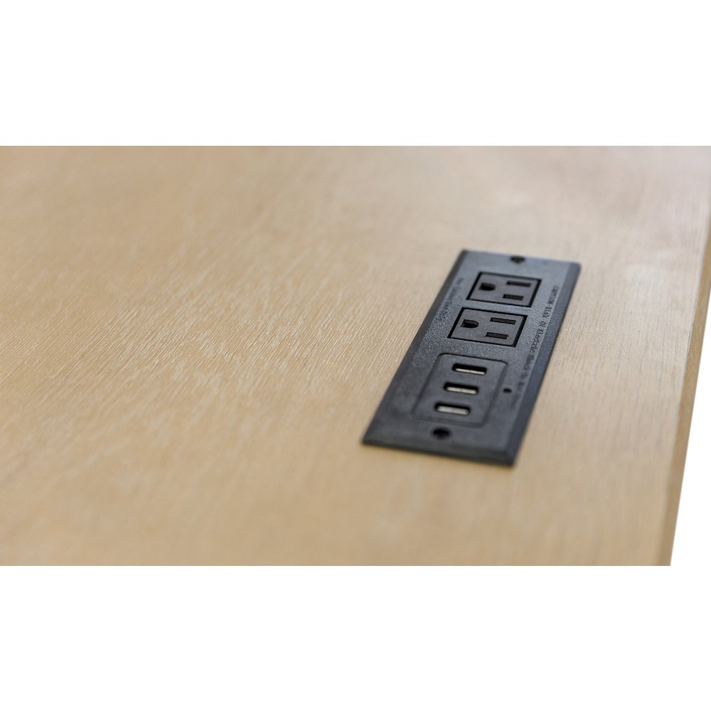Laurel Wood Half Pedestal Desk, Wood Office Desk