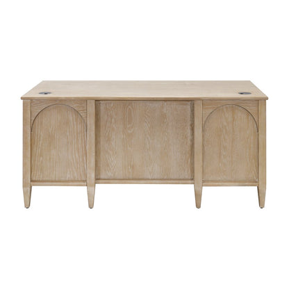 Laurel Wood Double Pedestal Desk, Wood Office Desk