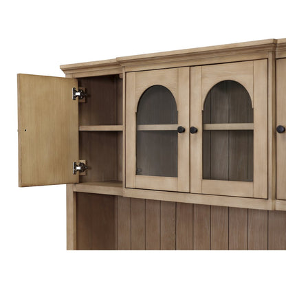 Laurel Wood Hutch With Doors, Fully Assembled
