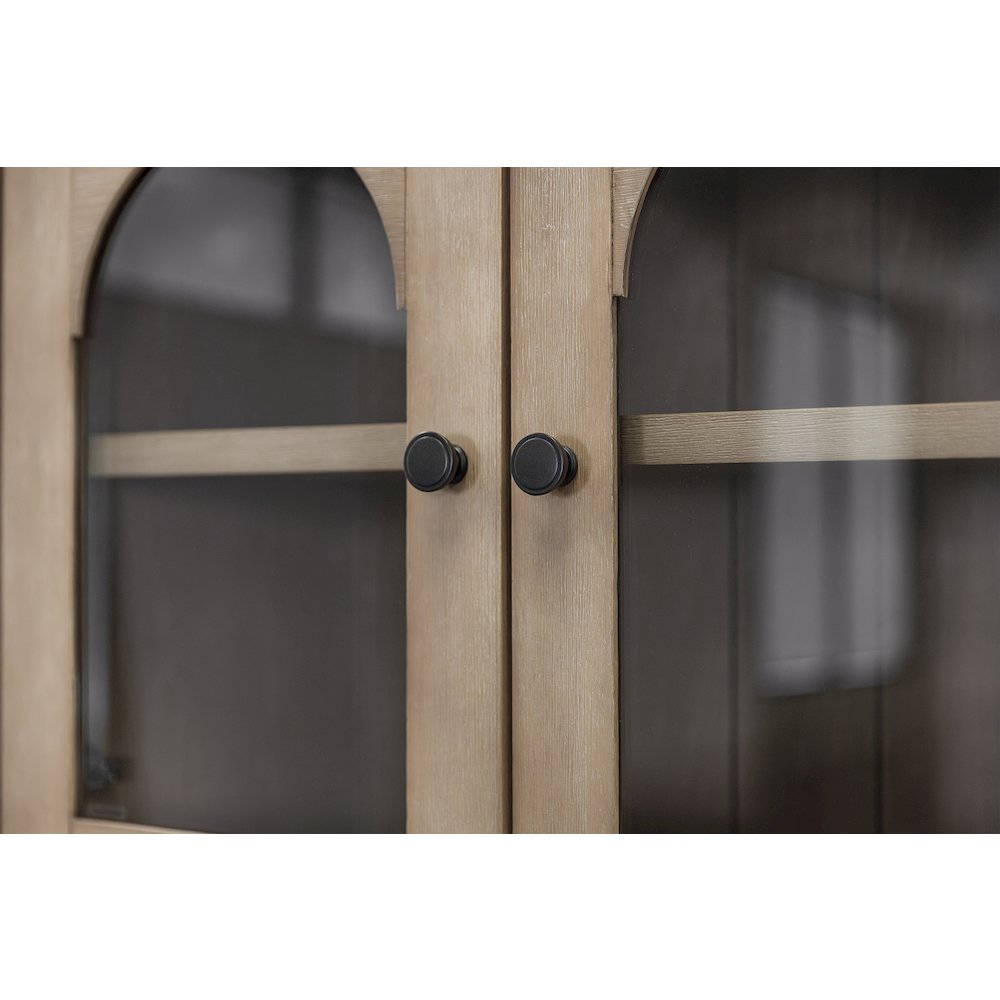 Laurel Wood Hutch With Doors, Fully Assembled