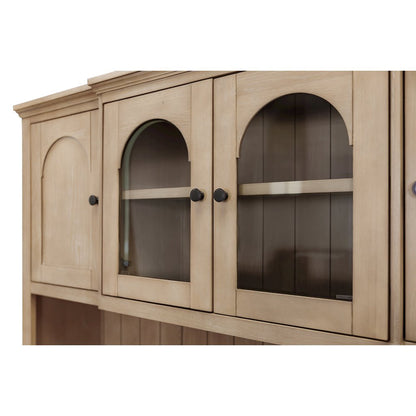 Laurel Wood Hutch With Doors, Fully Assembled