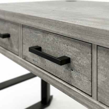 Laminate Electric Standing Desk with Height Adjustable Sit-Stand, Concrete Gray