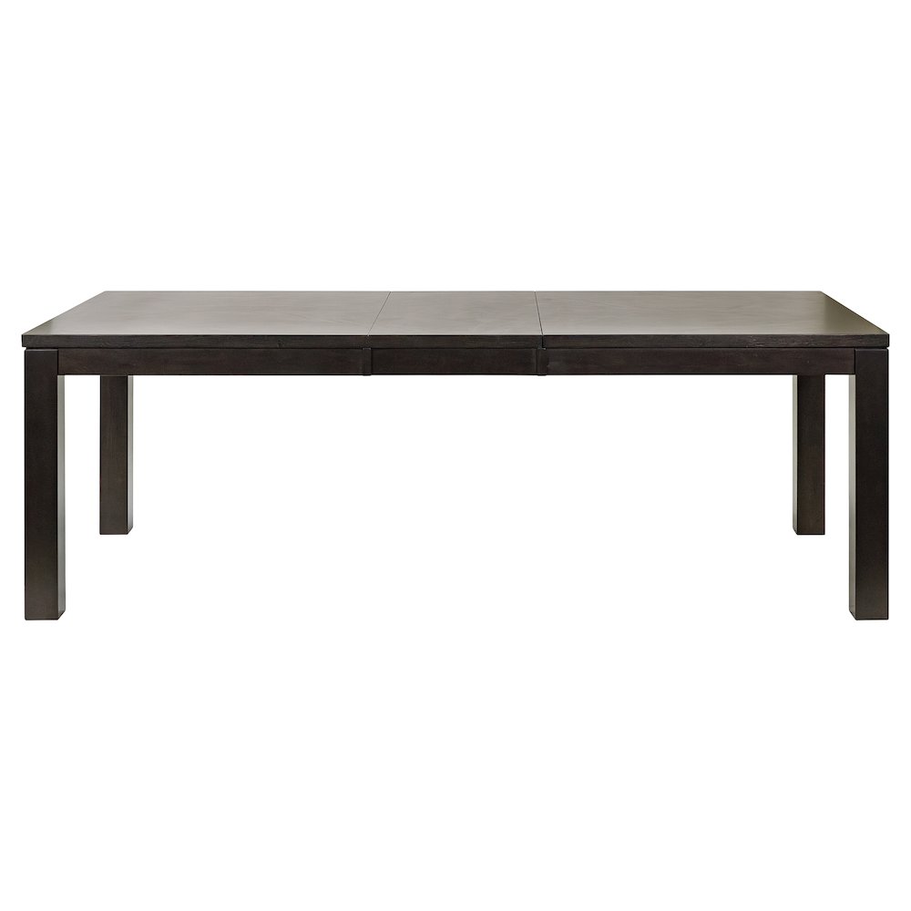 Montclair Modern Wood Rectangular Extension Kitchen Dining Table, Black