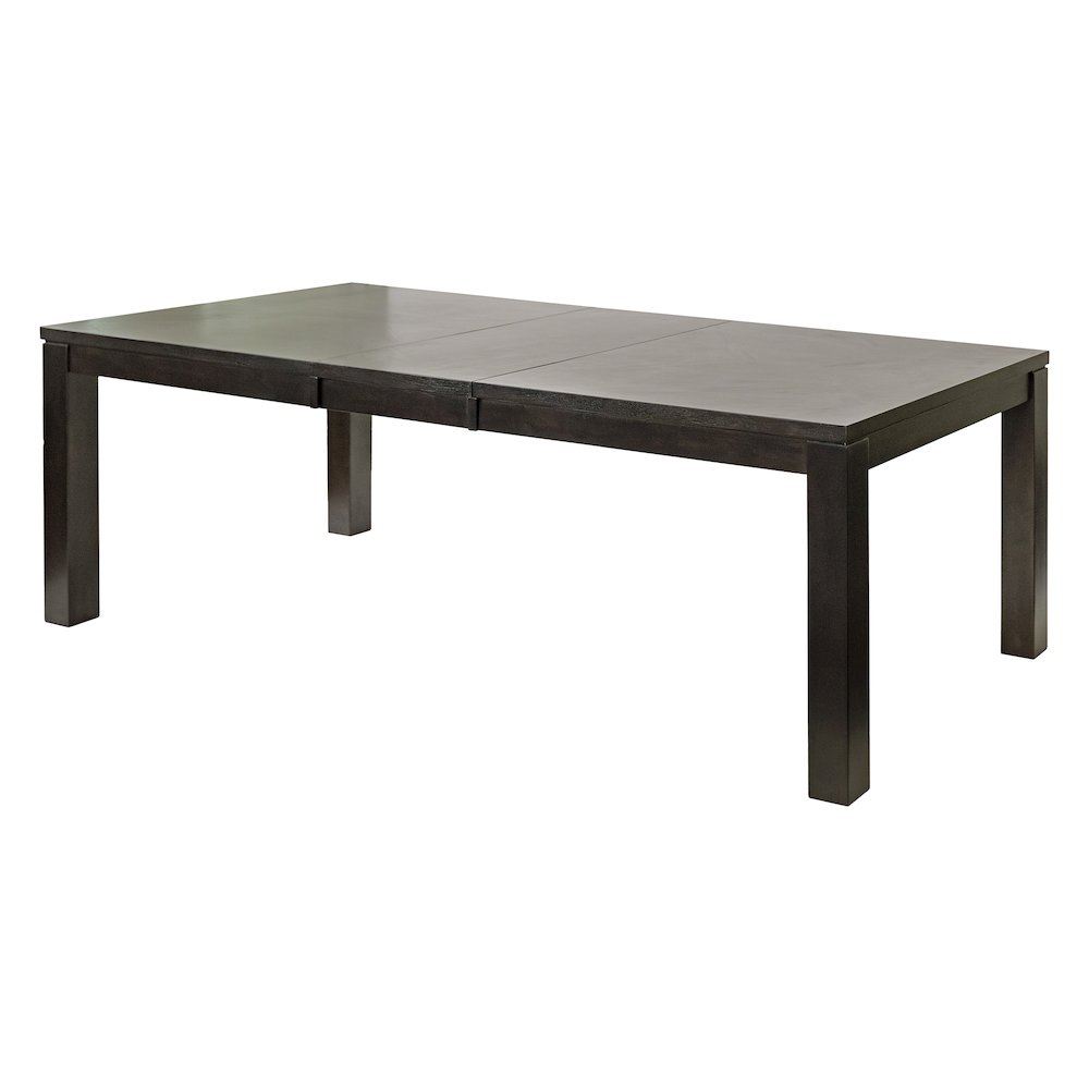 Montclair Modern Wood Rectangular Extension Kitchen Dining Table, Black
