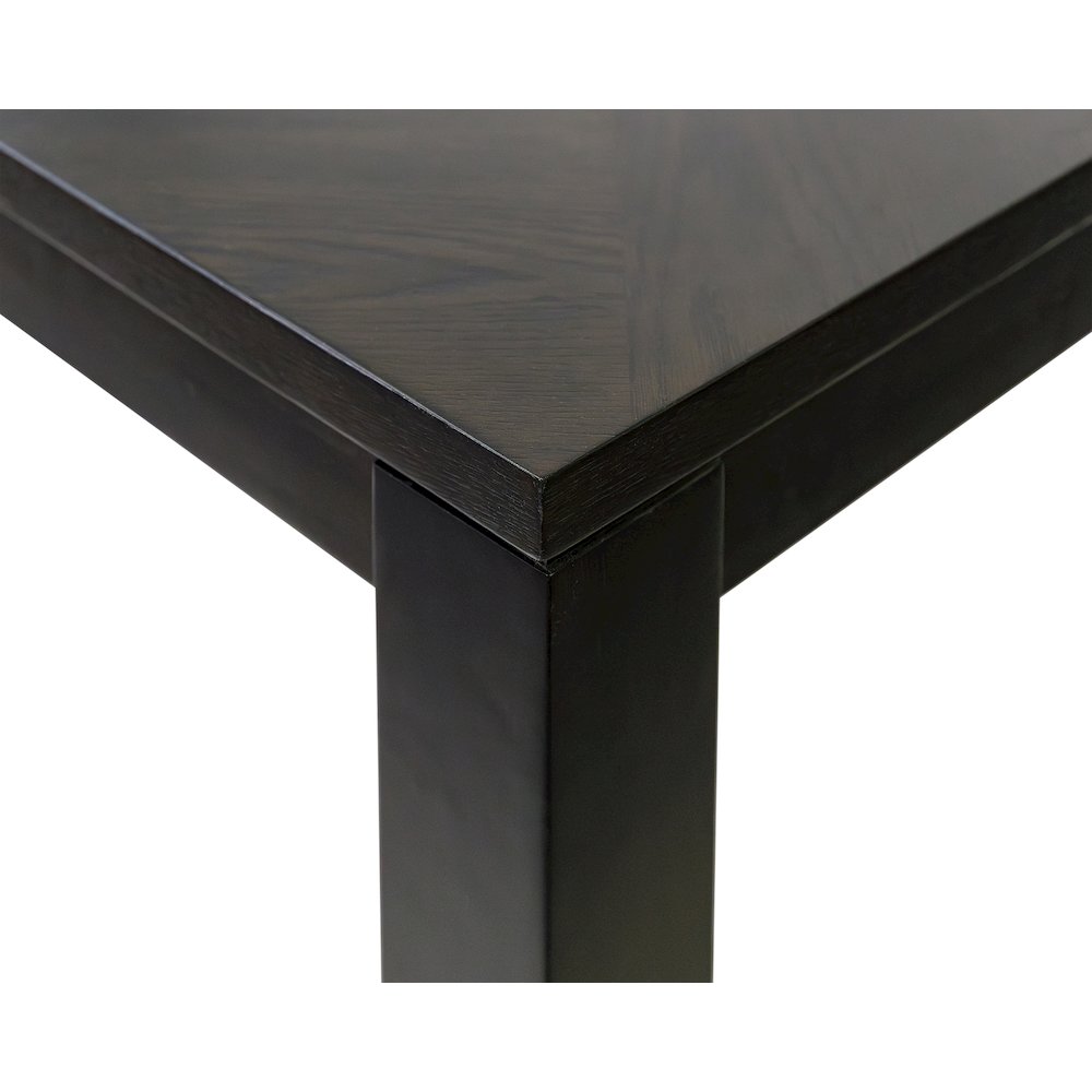 Montclair Modern Wood Rectangular Extension Kitchen Dining Table, Black