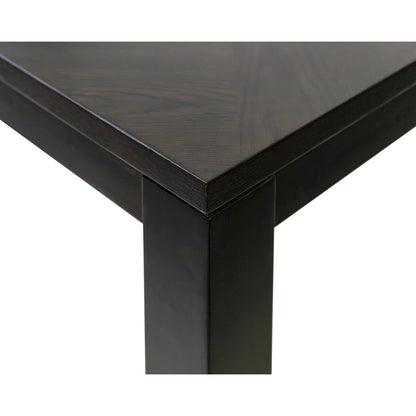 Montclair Modern Wood Rectangular Extension Kitchen Dining Table, Black
