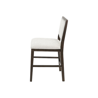 Montclair Modern Wood Counter Height Kitchen Dining Table and Four Chairs, Black