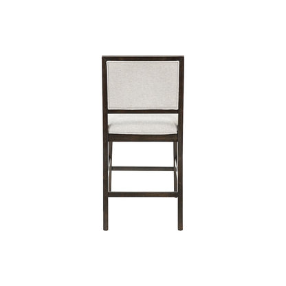 Montclair Modern Wood Counter Height Kitchen Dining Table and Four Chairs, Black