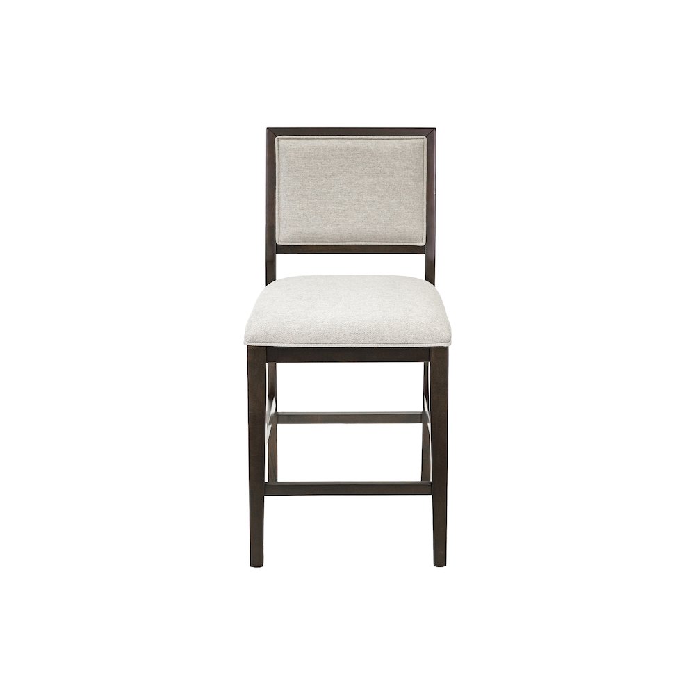Montclair Modern Wood Counter Height Kitchen Dining Table and Four Chairs, Black