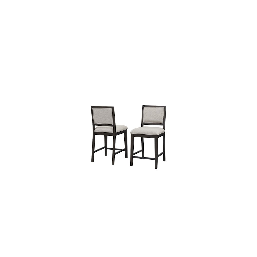 Montclair Modern Wood Counter Height Kitchen Dining Table and Four Chairs, Black