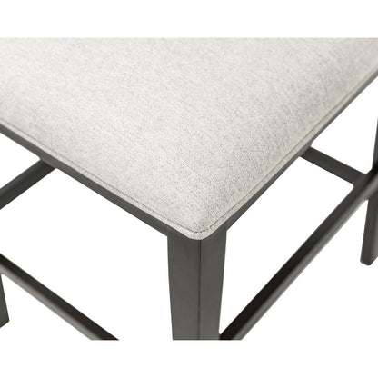 Montclair Modern Wood Counter Height Kitchen Dining Table and Four Chairs, Black