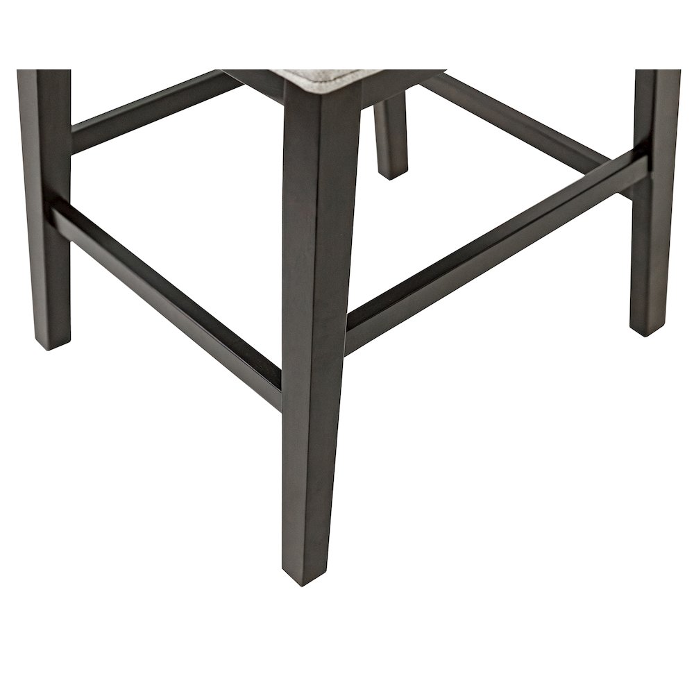 Montclair Modern Wood Counter Height Kitchen Dining Table and Four Chairs, Black