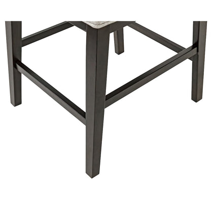 Montclair Modern Wood Counter Height Kitchen Dining Table and Four Chairs, Black
