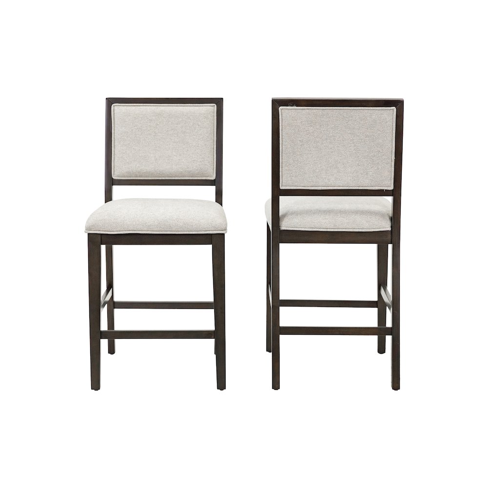 Montclair Modern Wood Counter Height Kitchen Dining Table and Four Chairs, Black