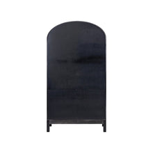 Modern Wood Arched Display Cabinet/Bookcase, Storage Cabinet, Black
