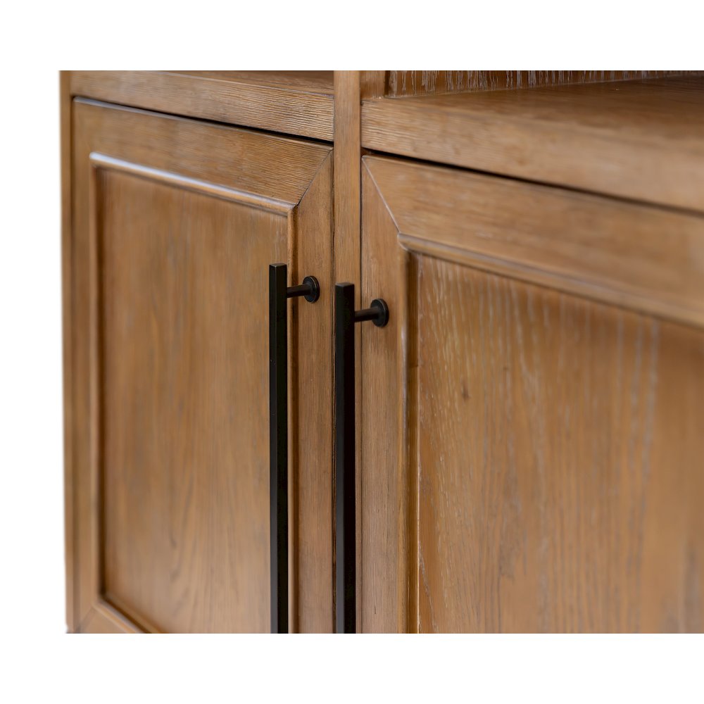 Modern Wood Arched Display Cabinet/Bookcase, Storage Cabinet, Brown