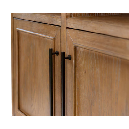 Modern Wood Arched Display Cabinet/Bookcase, Storage Cabinet, Brown