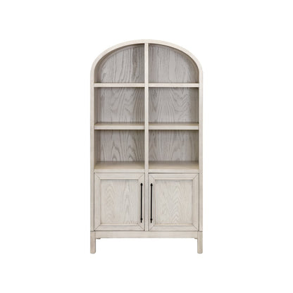 Modern Wood Arched Display Cabinet/Bookcase, Storage Cabinet, White