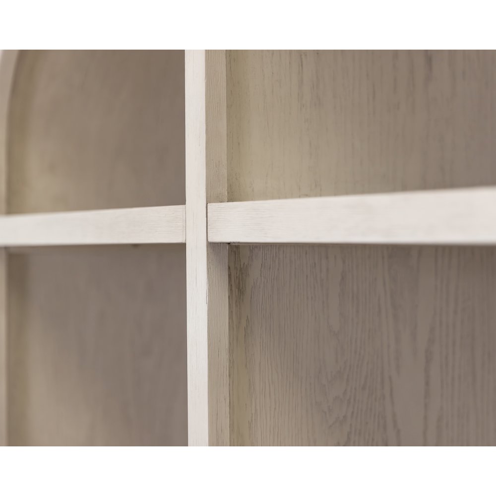 Modern Wood Arched Display Cabinet/Bookcase, Storage Cabinet, White