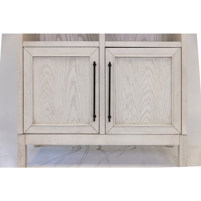 Modern Wood Arched Display Cabinet/Bookcase, Storage Cabinet, White