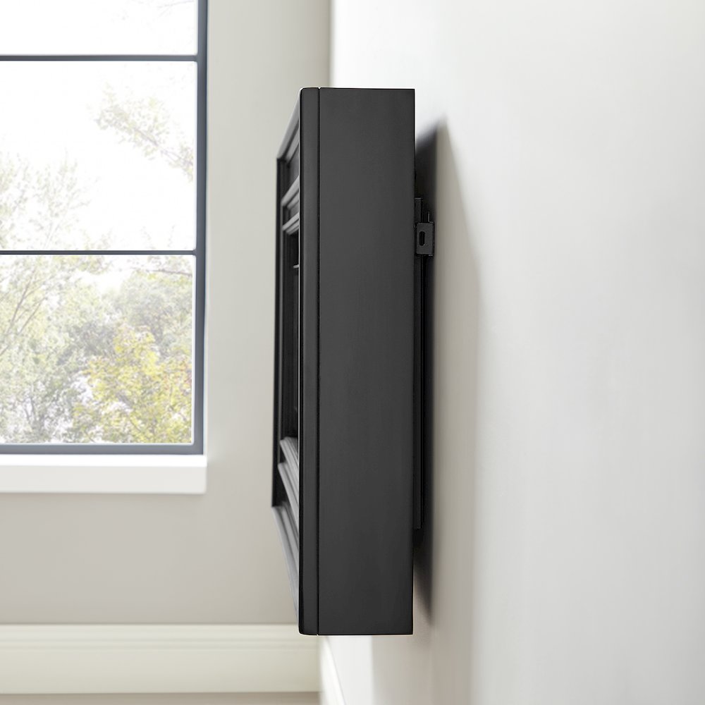 Wall Mounted Electric Fireplace Console, Black