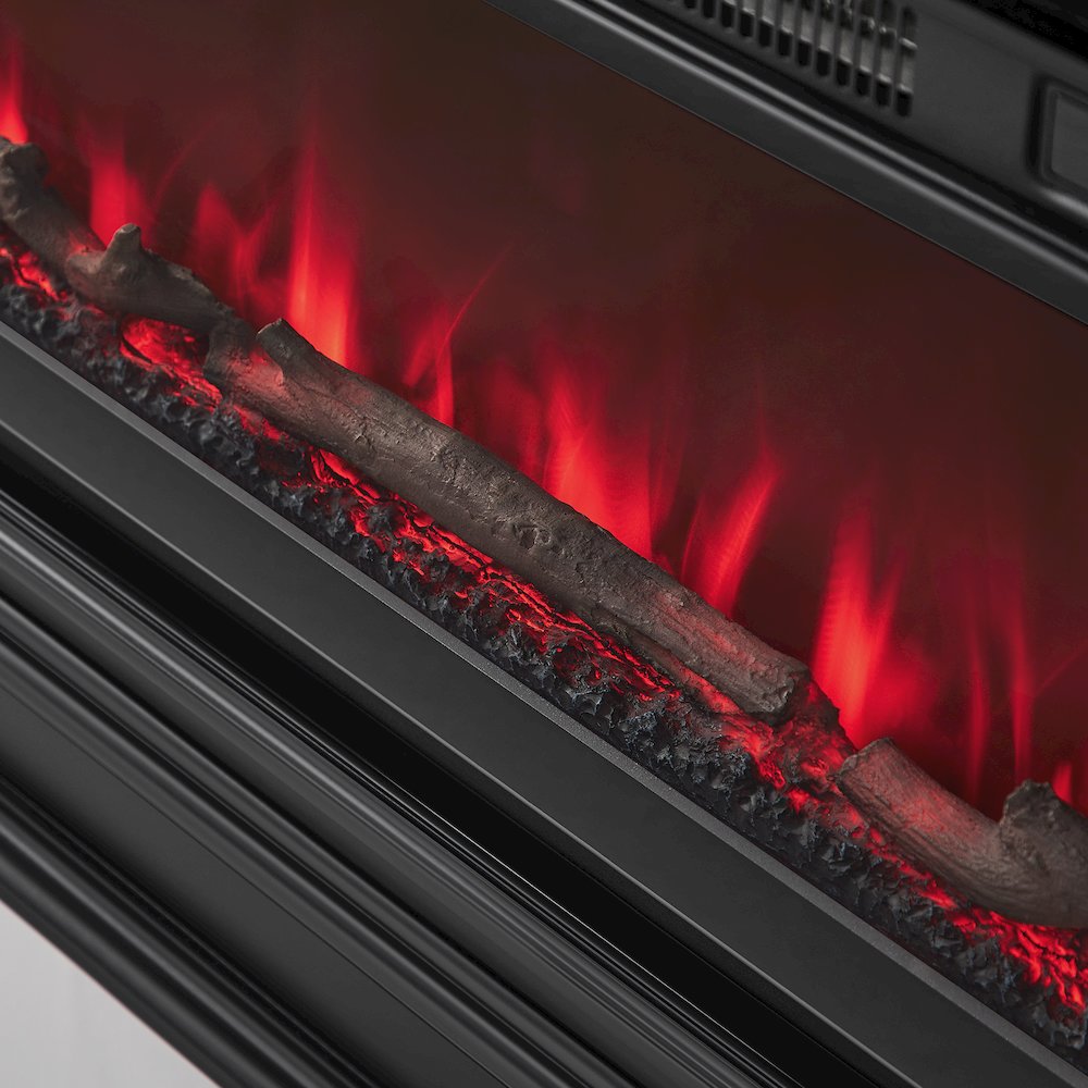 Wall Mounted Electric Fireplace Console, Black