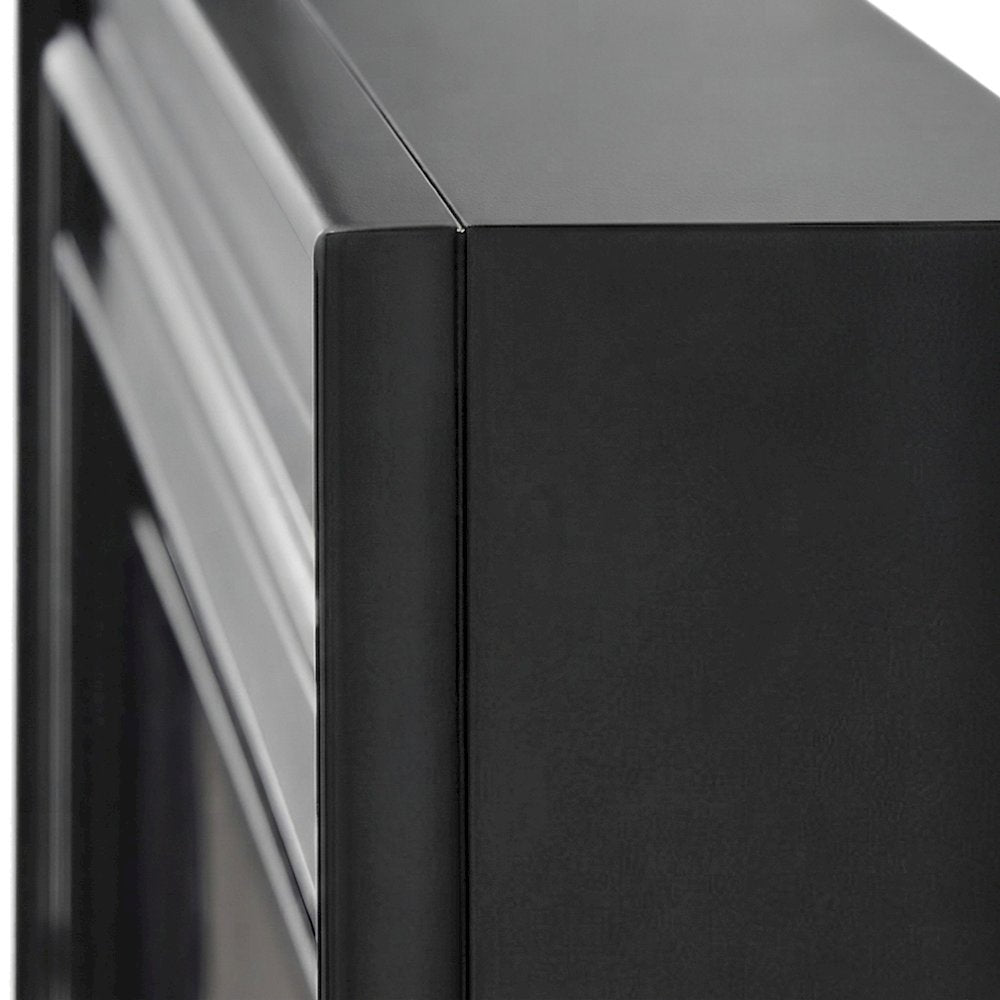 Wooden Wall Mounted Electric Fireplace TV Stand and Mantel Console, Black